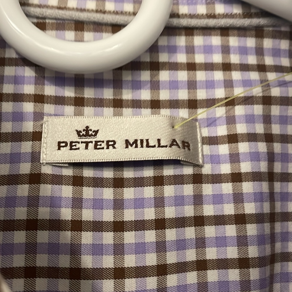 Peter Millar Checked Cotton Buttoned Down In Size… - image 3